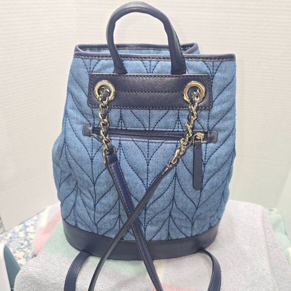 Kate Spade Briar Lane Quilted Denim Bucket Backpack - Picture 3 of 10